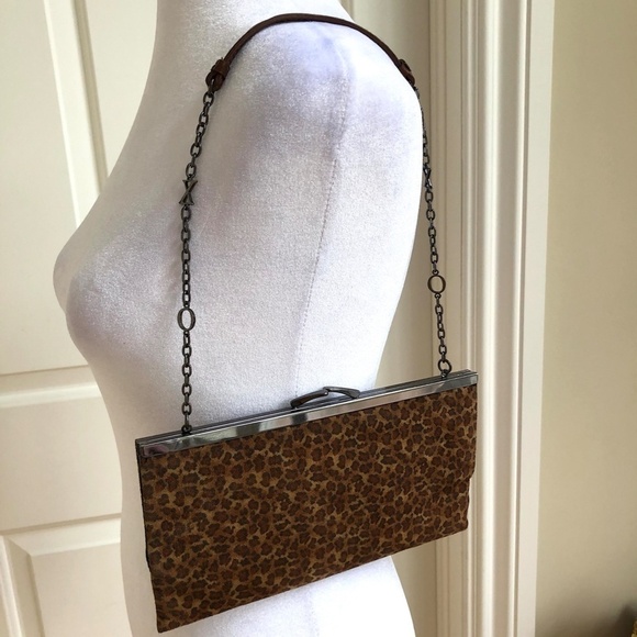 XOXO Bag Y2K Leopard Shoulder Bag with XOXO Chain Strap - Picture 2 of 8